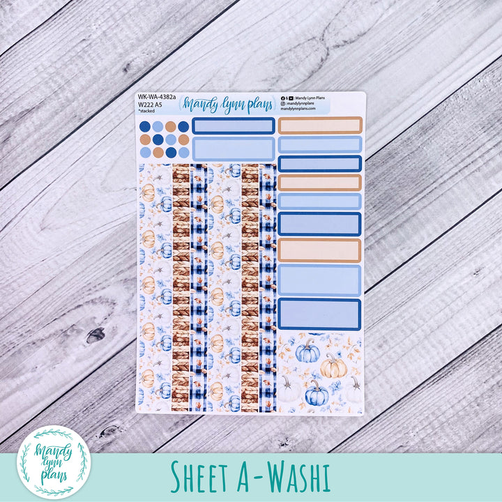 Weekly Kit || Wonderland 222 A5, B6, A6 || Stacked, Unstacked, Horizontal || Pumpkin Plaid || 382