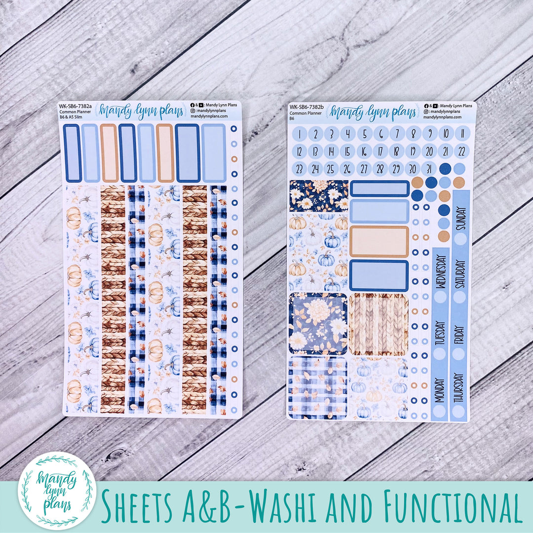 Weekly Kit || Sterling Ink Common Planners || Pumpkin Plaid || 382