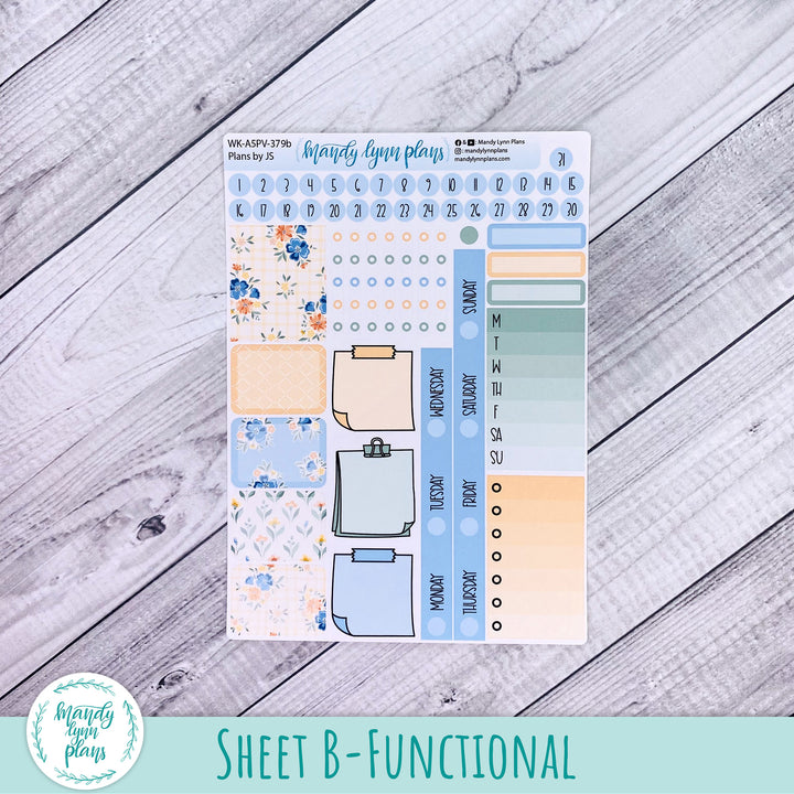Weekly Kit || A5, B6, A6 Plans by Just Scribble || Falling for Floral || 379