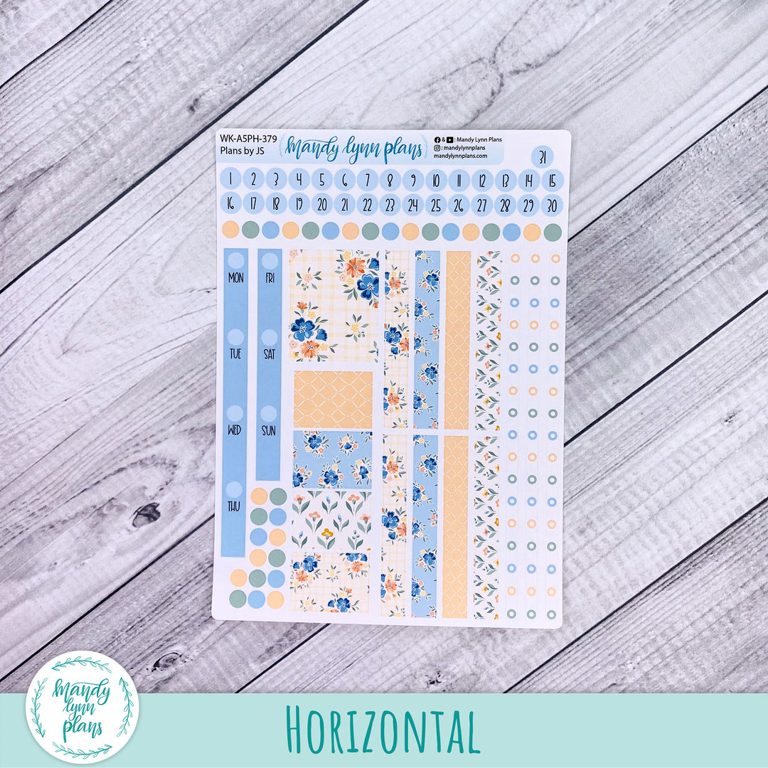 Weekly Kit || A5, B6, A6 Plans by Just Scribble || Falling for Floral || 379