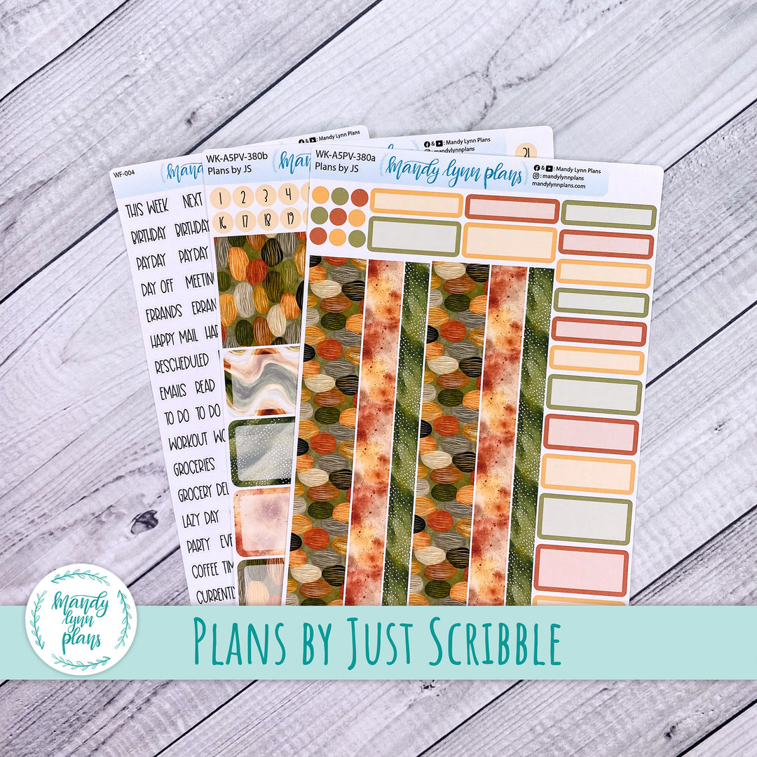 Weekly Kit || A5, B6, A6 Plans by Just Scribble || Autumn Serenity || 380