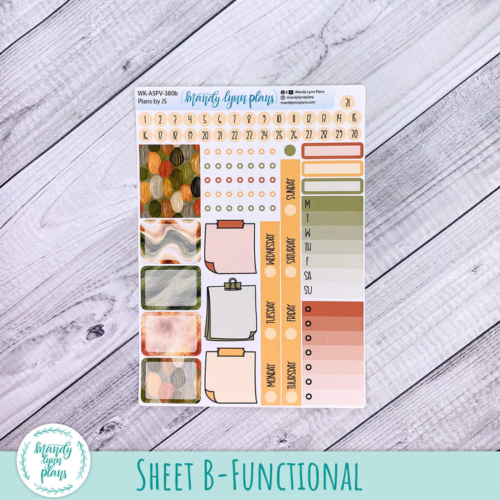 Weekly Kit || A5, B6, A6 Plans by Just Scribble || Autumn Serenity || 380