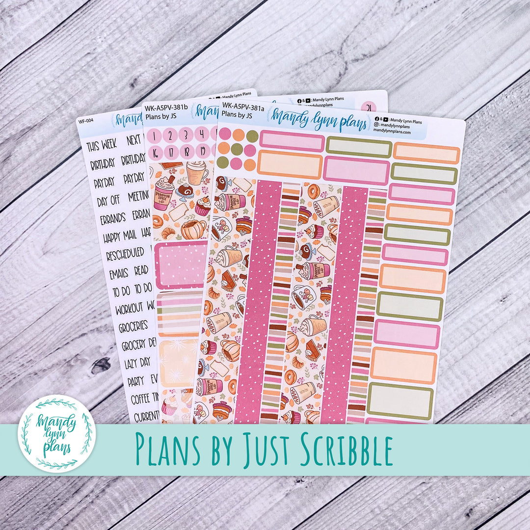 Weekly Kit || A5, B6, A6 Plans by Just Scribble || Cozy Cravings || 381