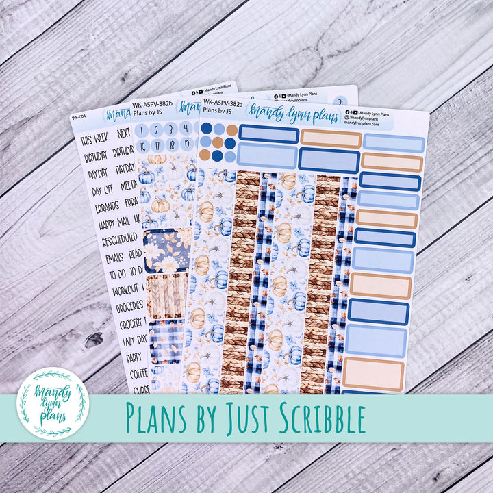 Weekly Kit || A5, B6, A6 Plans by Just Scribble || Pumpkin Plaid || 382