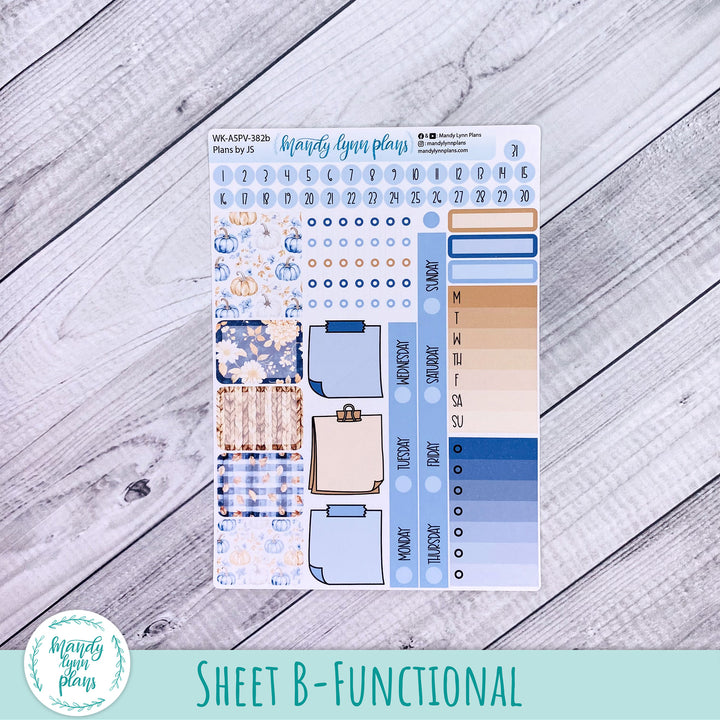 Weekly Kit || A5, B6, A6 Plans by Just Scribble || Pumpkin Plaid || 382
