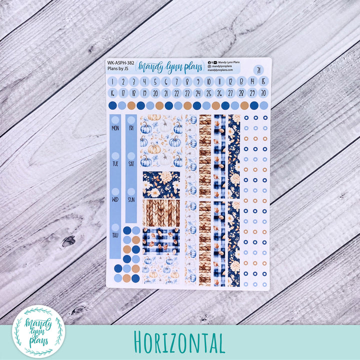 Weekly Kit || A5, B6, A6 Plans by Just Scribble || Pumpkin Plaid || 382