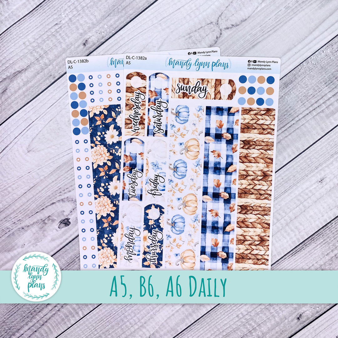 Daily Kit || A5, B6, A6 || Pumpkin Plaid || 382