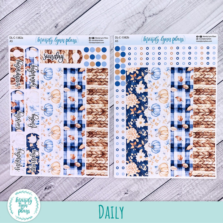 Daily Kit || A5, B6, A6 || Pumpkin Plaid || 382