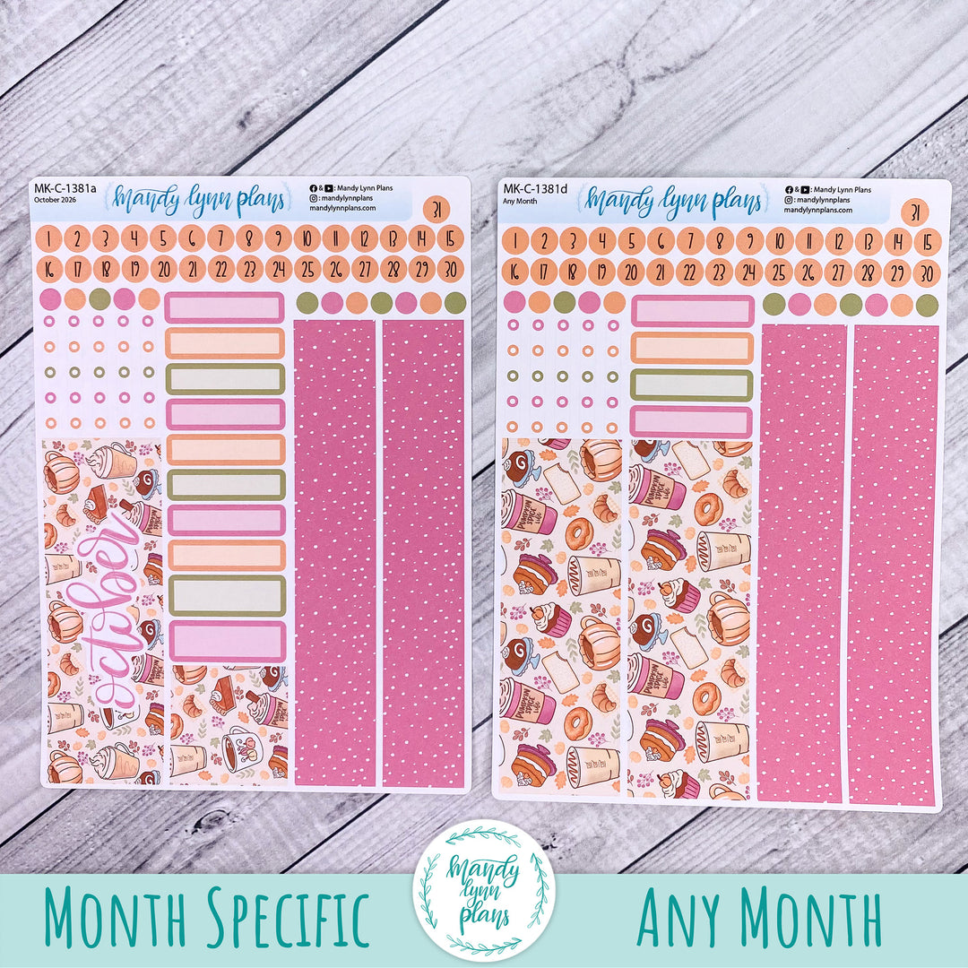 October 2026 or Any Month Monthly Kit || Hobonichi Cousin, Weeks, A6 || Cozy Cravings || 381