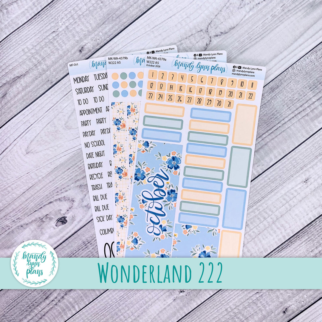 October 2026 or Any Month Monthly Kit || Wonderland 222 A5, B6, A6 || Falling for Floral || 379