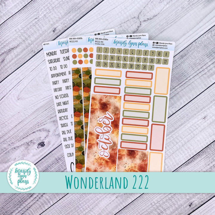 October 2026 or Any Month Monthly Kit || Wonderland 222 A5, B6, A6 || Autumn Serenity || 380