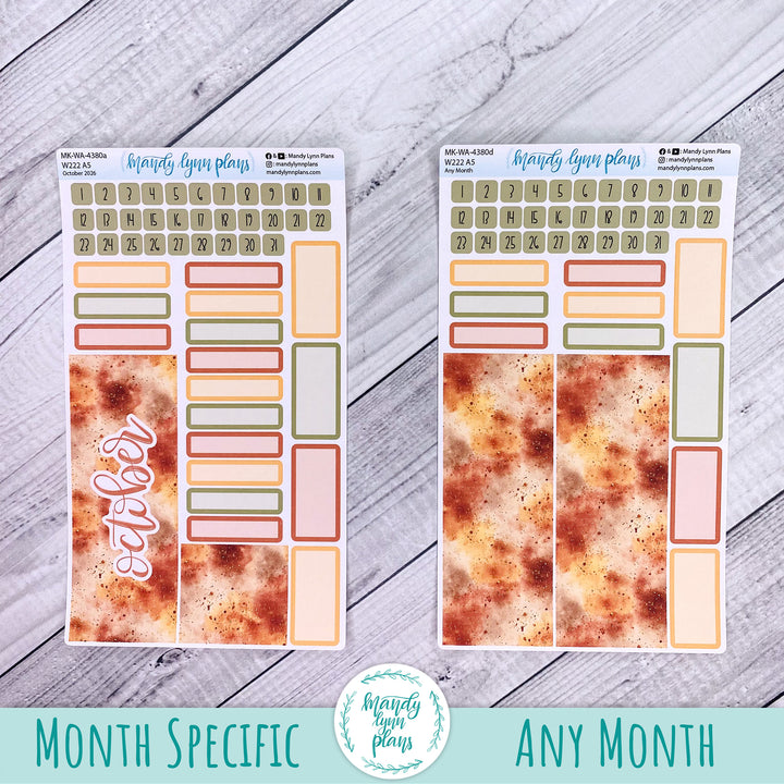 October 2026 or Any Month Monthly Kit || Wonderland 222 A5, B6, A6 || Autumn Serenity || 380