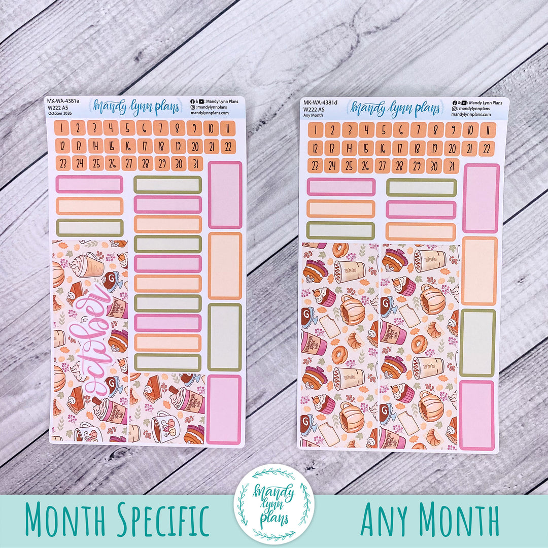 October 2026 or Any Month Monthly Kit || Wonderland 222 A5, B6, A6 || Cozy Cravings || 381