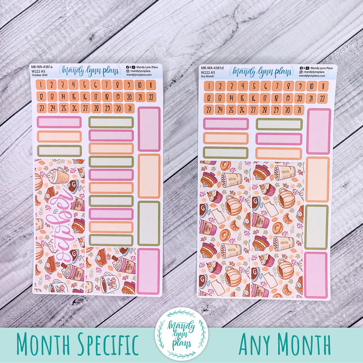 October 2026 or Any Month Monthly Kit || Wonderland 222 A5, B6, A6 || Cozy Cravings || 381