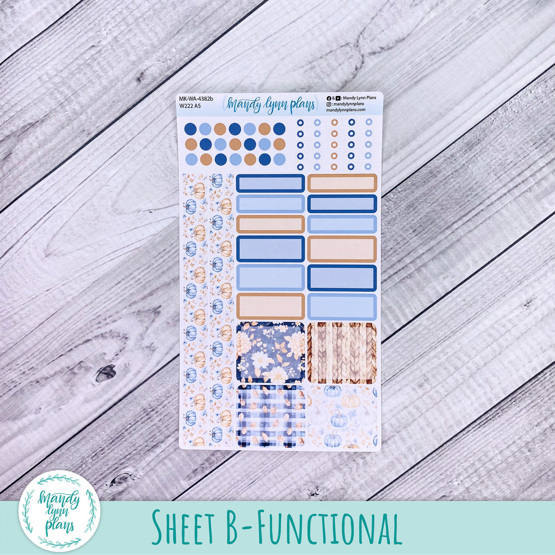 October 2026 or Any Month Monthly Kit || Wonderland 222 A5, B6, A6 || Pumpkin Plaid || 382