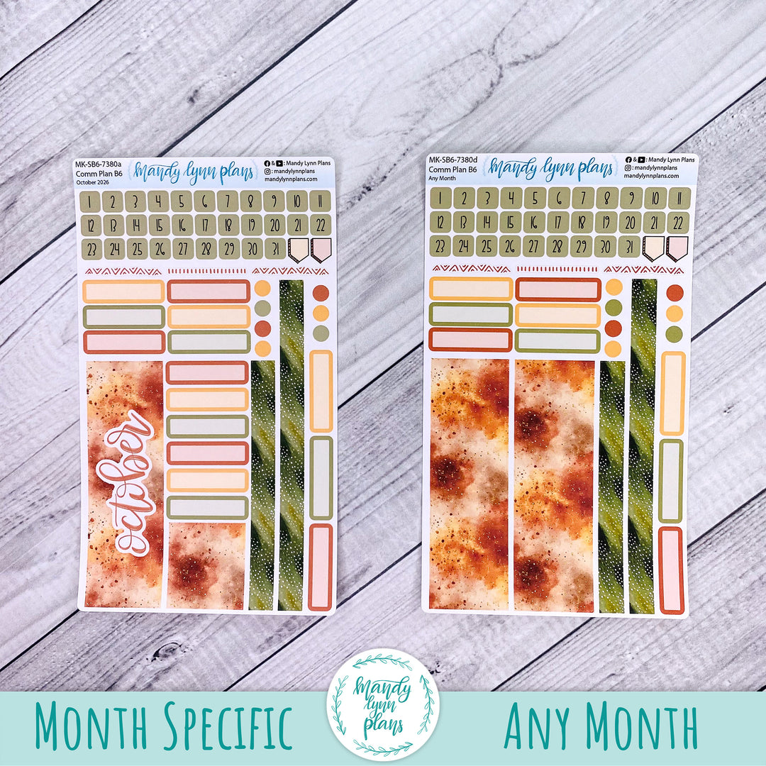 October 2026 or Any Month Monthly Kit || Sterling Ink A5, A5 Slim, B6, B6 Slim, N1, N2 Common Planner || Autumn Serenity || 380
