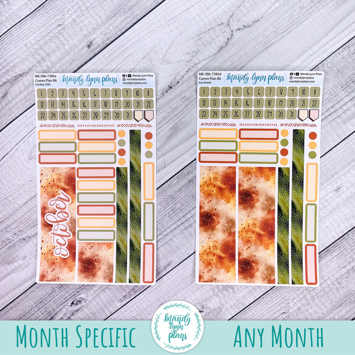 October 2026 or Any Month Monthly Kit || Sterling Ink A5, A5 Slim, B6, B6 Slim, N1, N2 Common Planner || Autumn Serenity || 380