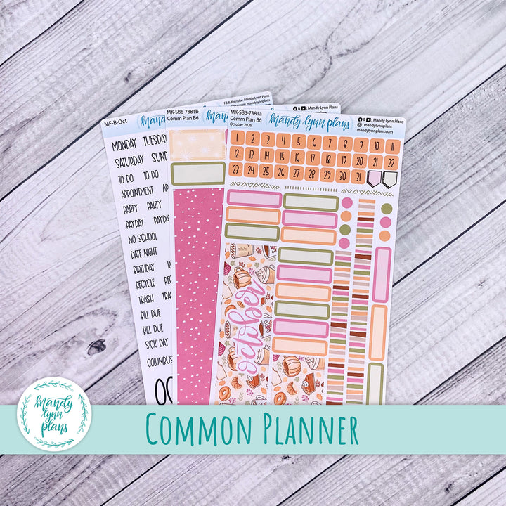 October 2026 or Any Month Monthly Kit || Sterling Ink A5, A5 Slim, B6, B6 Slim, N1, N2 Common Planner || Cozy Cravings || 381