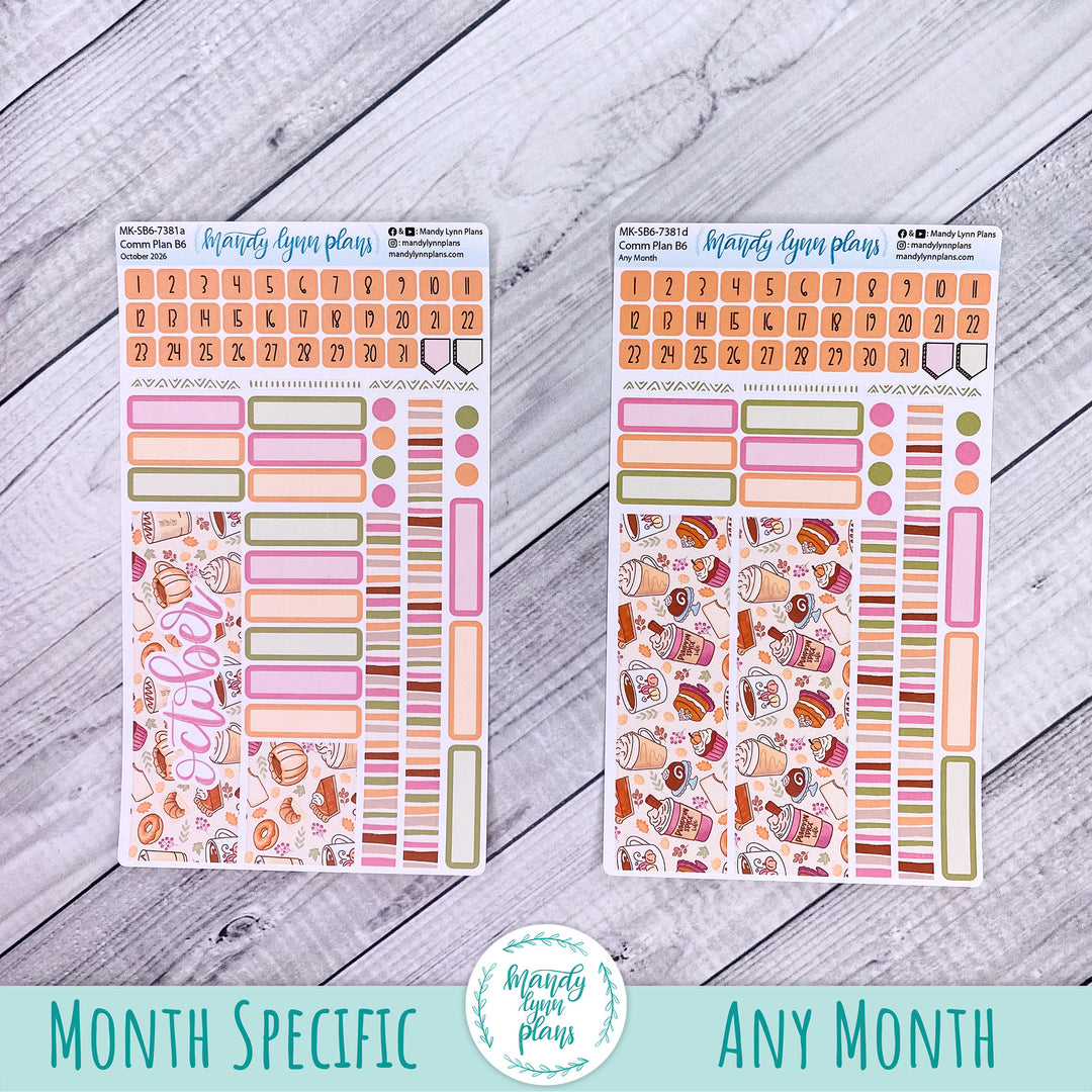 October 2026 or Any Month Monthly Kit || Sterling Ink A5, A5 Slim, B6, B6 Slim, N1, N2 Common Planner || Cozy Cravings || 381