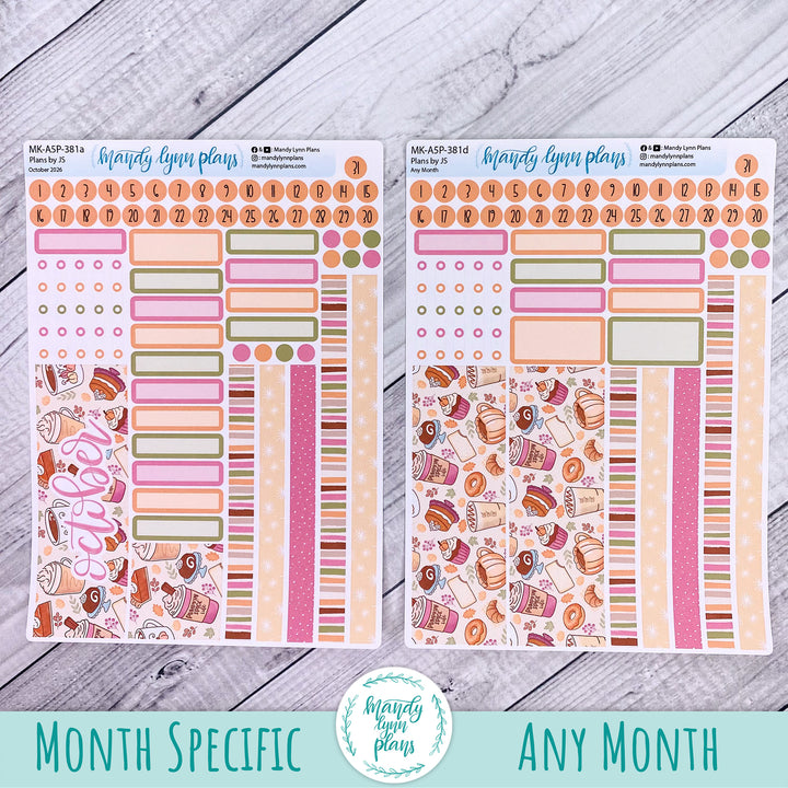 October 2026 or Any Month Monthly Kit || A5, B6, A6 Plans by Just Scribble || Cozy Cravings || 381
