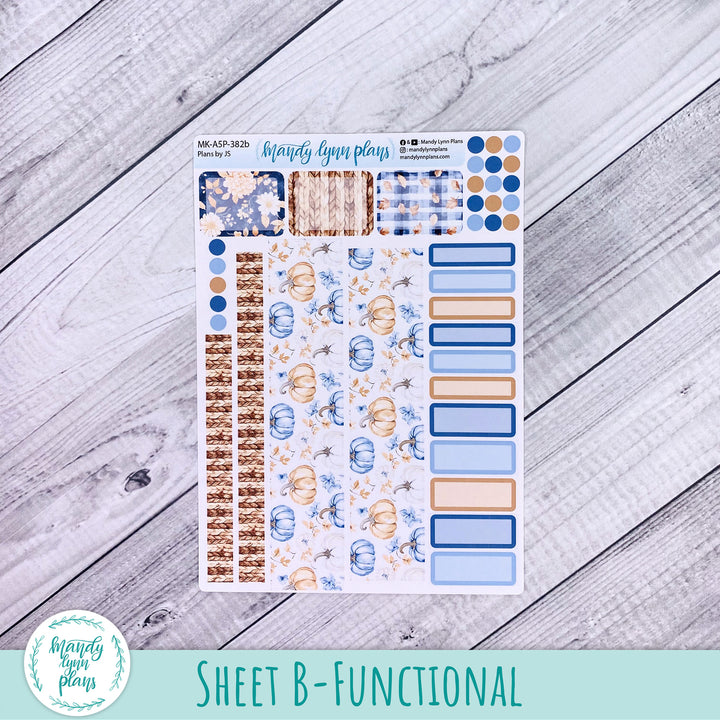 October 2026 or Any Month Monthly Kit || A5, B6, A6 Plans by Just Scribble || Pumpkin Plaid || 382