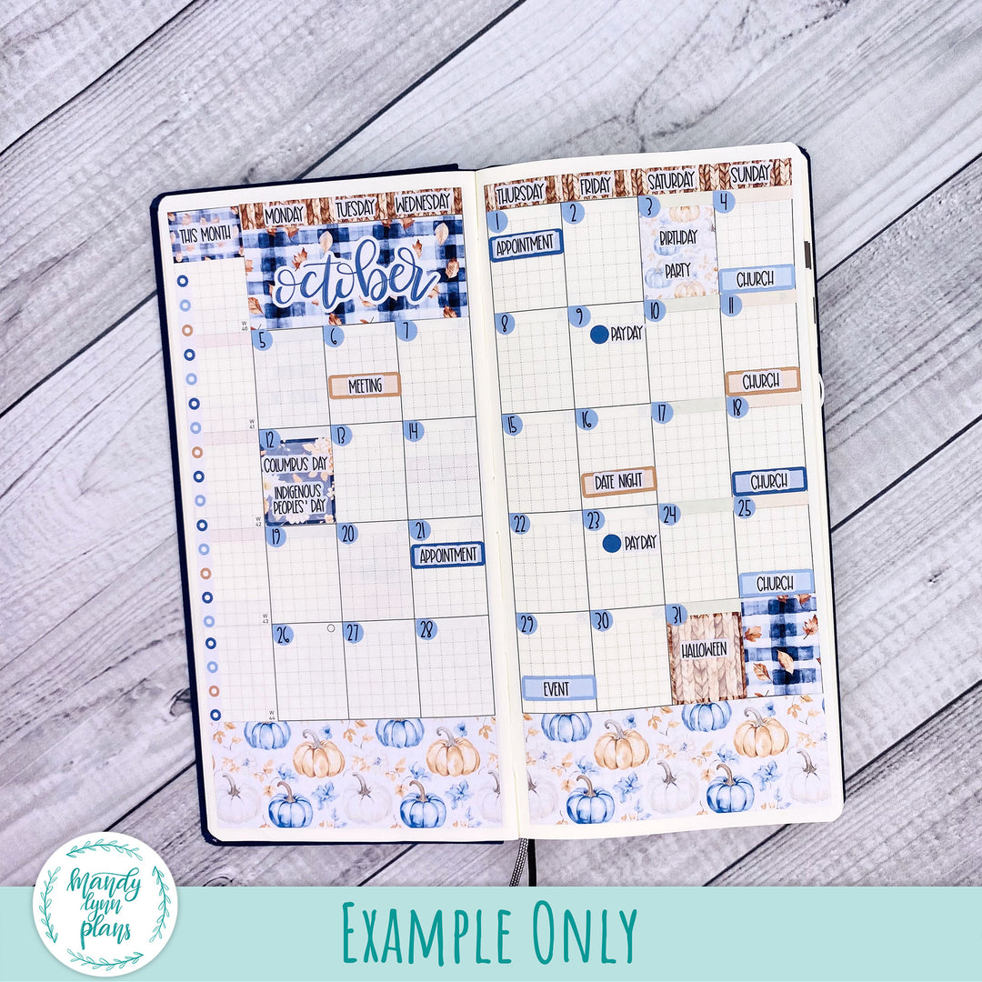 October 2026 or Any Month Monthly Kit || Hobonichi Cousin, Weeks, A6 || Falling for Floral || 379