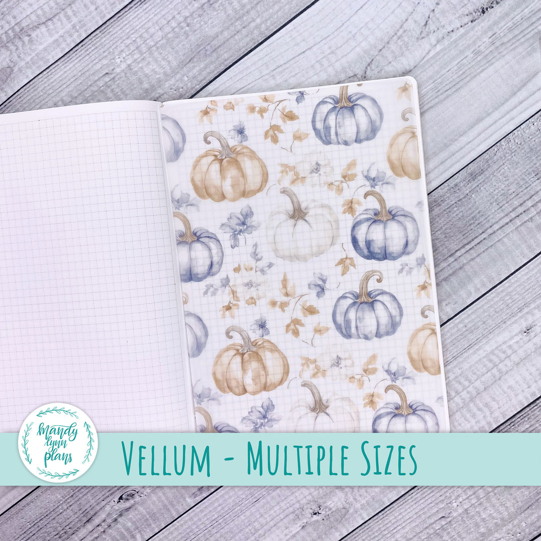 Pumpkin Plaid Vellum || 382