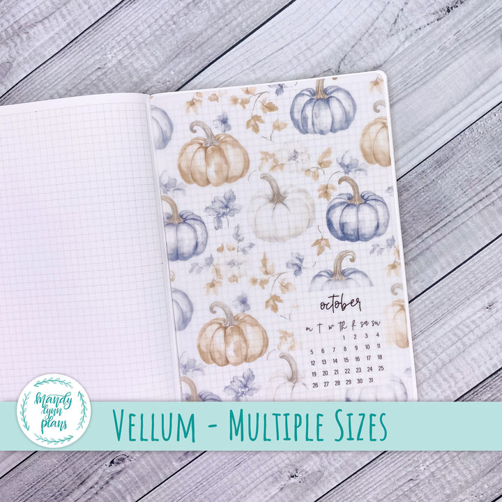 Pumpkin Plaid Vellum || 382