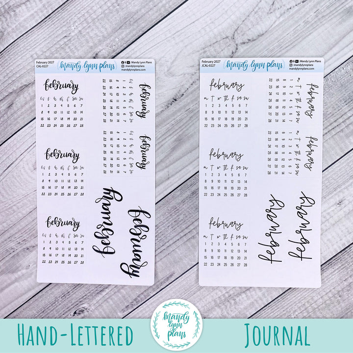 2027 Monthly Calendars || Monday Start