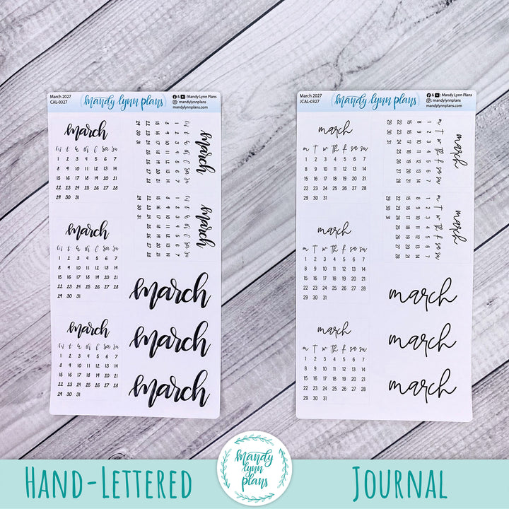 2027 Monthly Calendars || Monday Start
