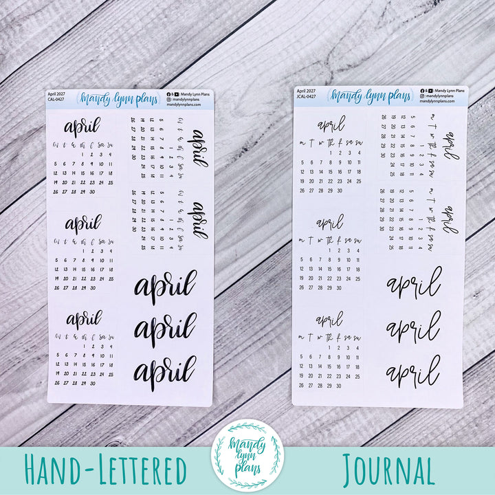 2027 Monthly Calendars || Monday Start