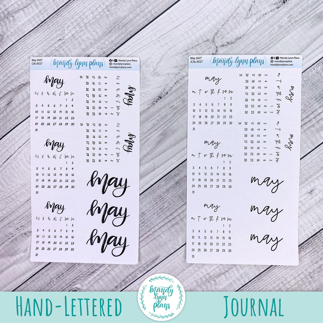 2027 Monthly Calendars || Monday Start
