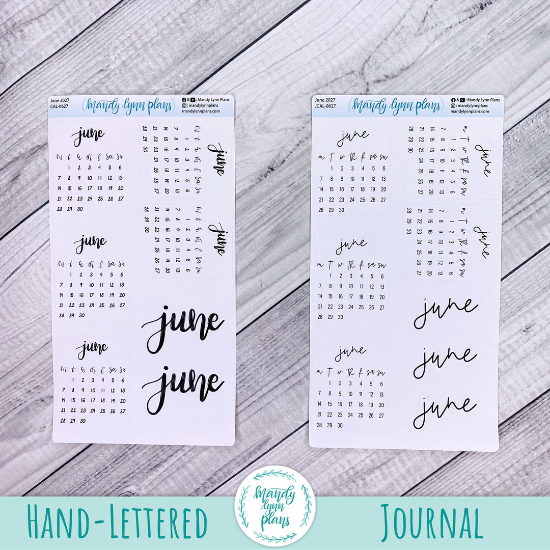 2027 Monthly Calendars || Monday Start