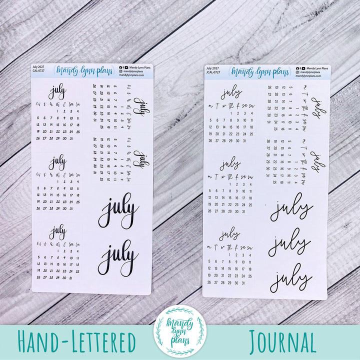 2027 Monthly Calendars || Monday Start