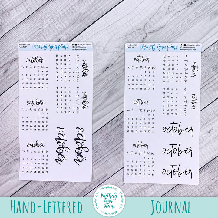 2027 Monthly Calendars || Monday Start