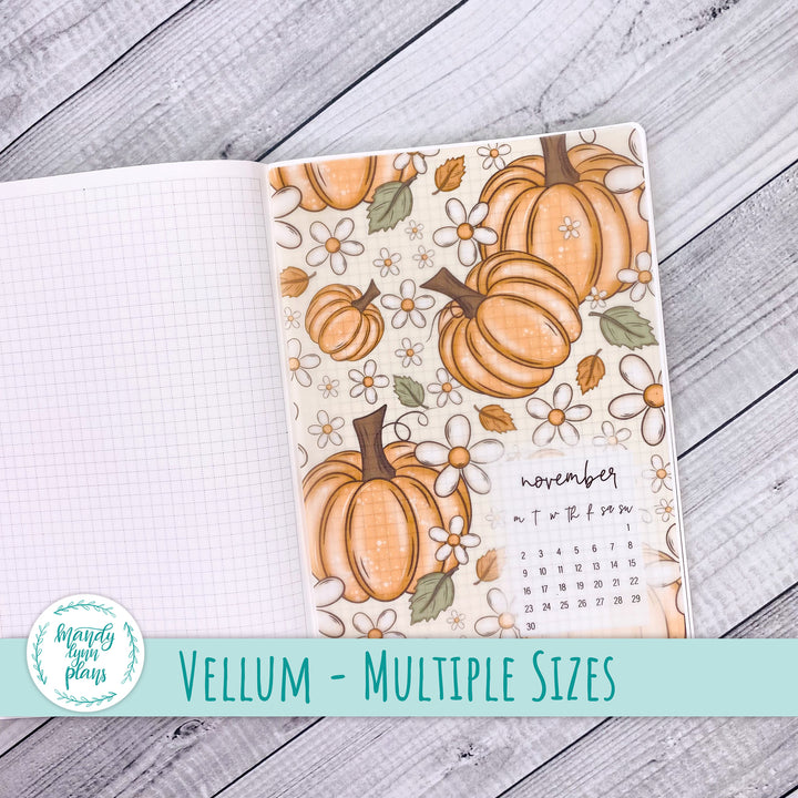 Pumpkins and Daisies Vellum || 384