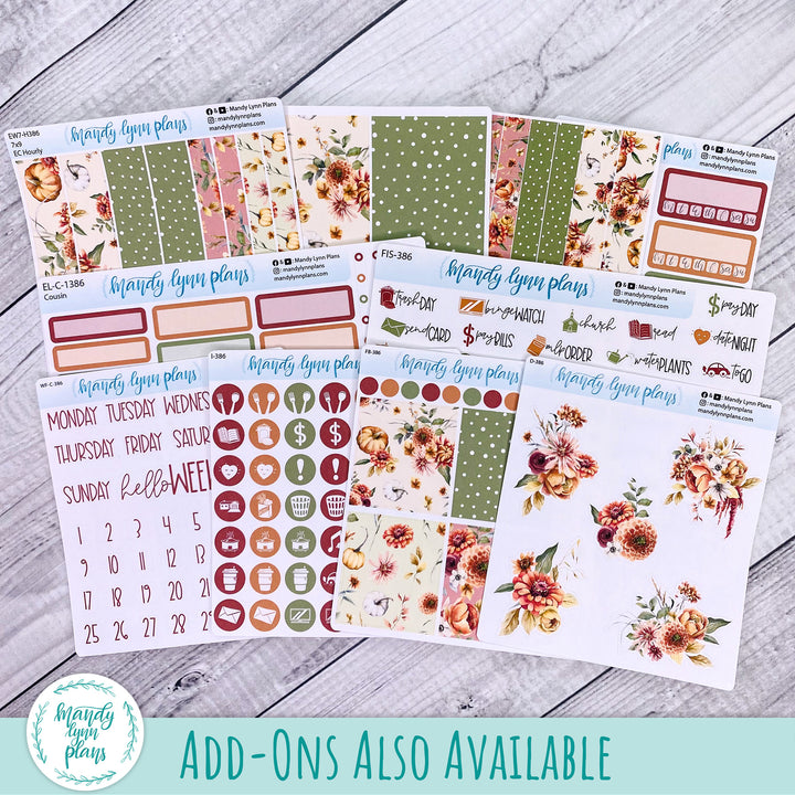 November 2026 or Any Month Monthly Kit || Hobonichi Cousin, Weeks, A6 || Autumn Bouquet || 386