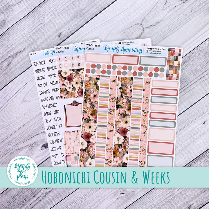 Weekly Kit || Hobonichi Cousin and Weeks || Burgundy Blush || 383