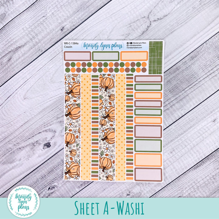 Weekly Kit || Hobonichi Cousin and Weeks || Pumpkins and Daisies || 384