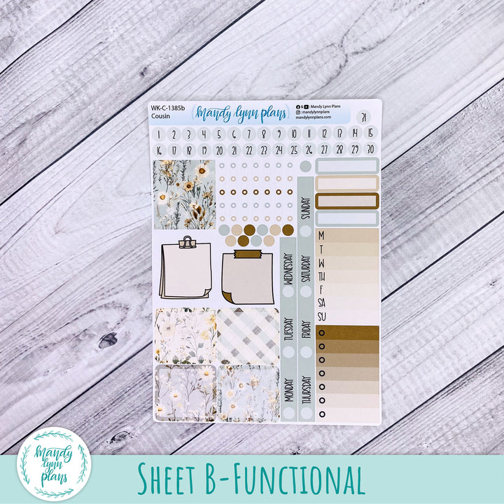 Weekly Kit || Hobonichi Cousin and Weeks || Rustic Grace || 385