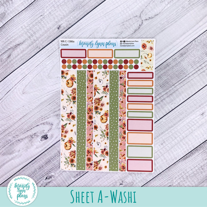 Weekly Kit || Hobonichi Cousin and Weeks || Autumn Bouquet || 386