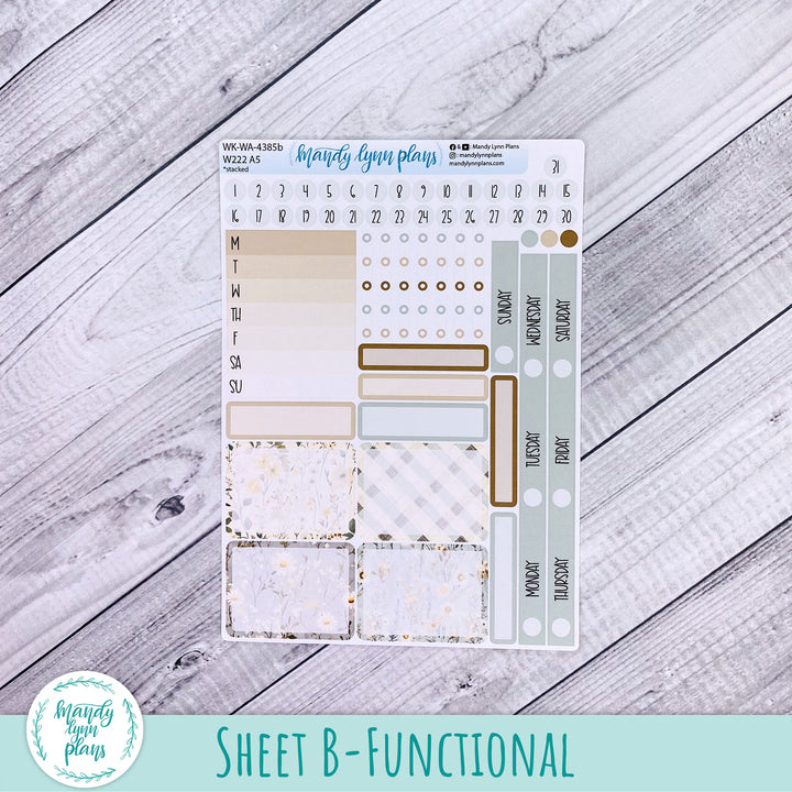 Weekly Kit || Wonderland 222 A5, B6, A6 || Stacked, Unstacked, Horizontal || Rustic Grace || 385