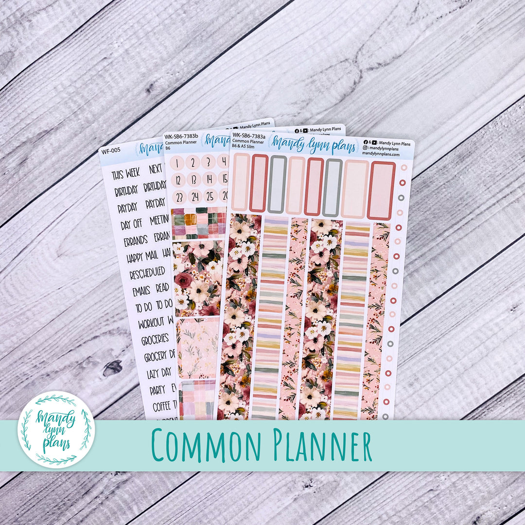 Weekly Kit || Sterling Ink Common Planners || Burgundy Blush || 383
