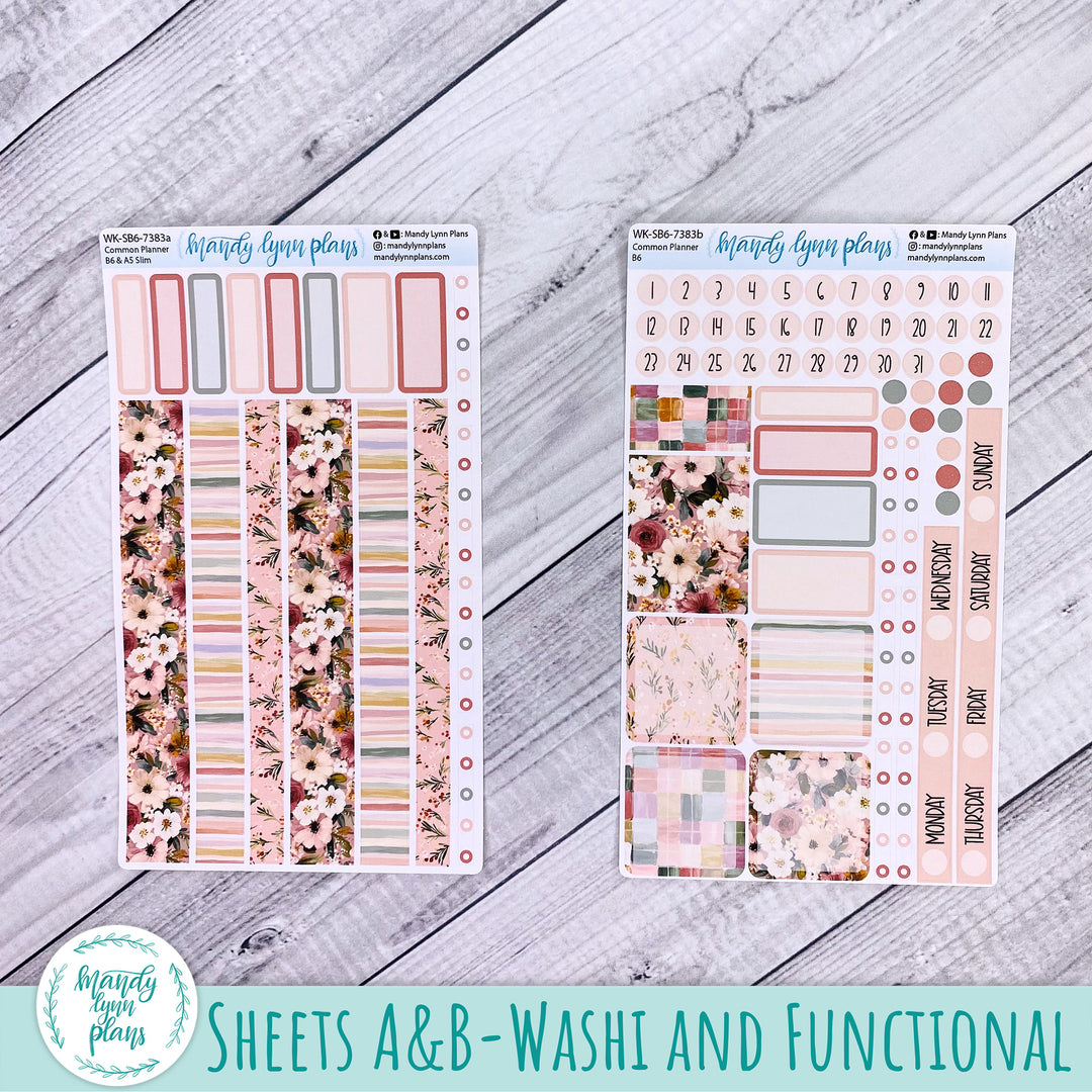 Weekly Kit || Sterling Ink Common Planners || Burgundy Blush || 383
