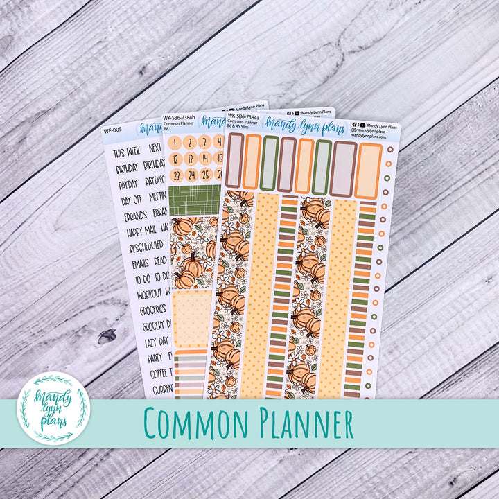 Weekly Kit || Sterling Ink Common Planners || Pumpkins and Daisies || 384