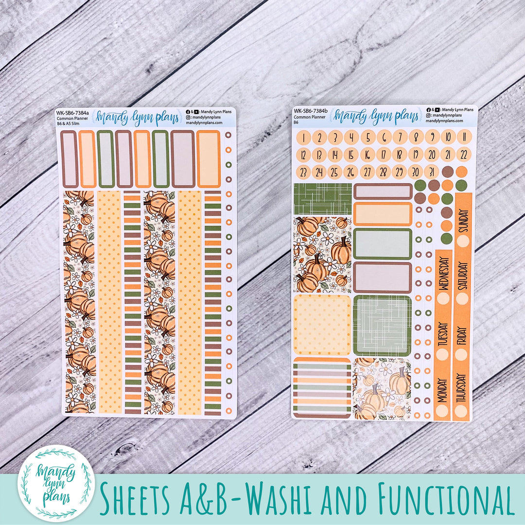 Weekly Kit || Sterling Ink Common Planners || Pumpkins and Daisies || 384