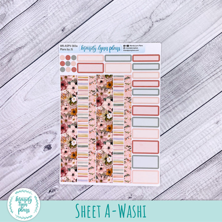 Weekly Kit || A5, B6, A6 Plans by Just Scribble || Burgundy Blush || 383