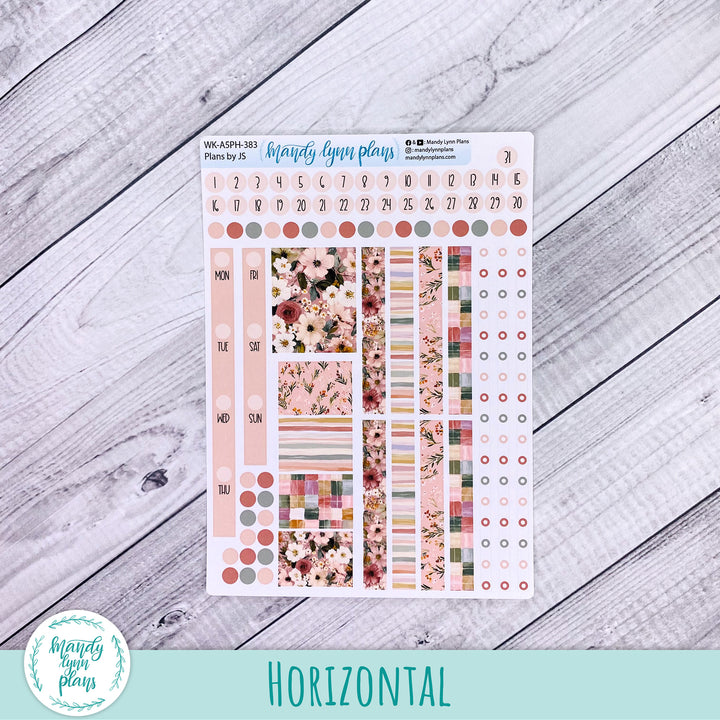 Weekly Kit || A5, B6, A6 Plans by Just Scribble || Burgundy Blush || 383