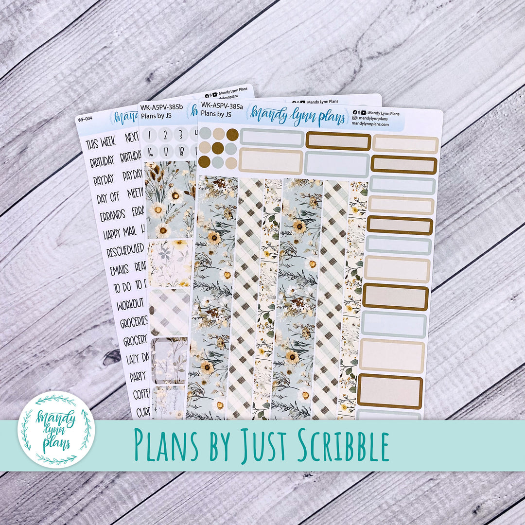 Weekly Kit || A5, B6, A6 Plans by Just Scribble || Rustic Grace || 385