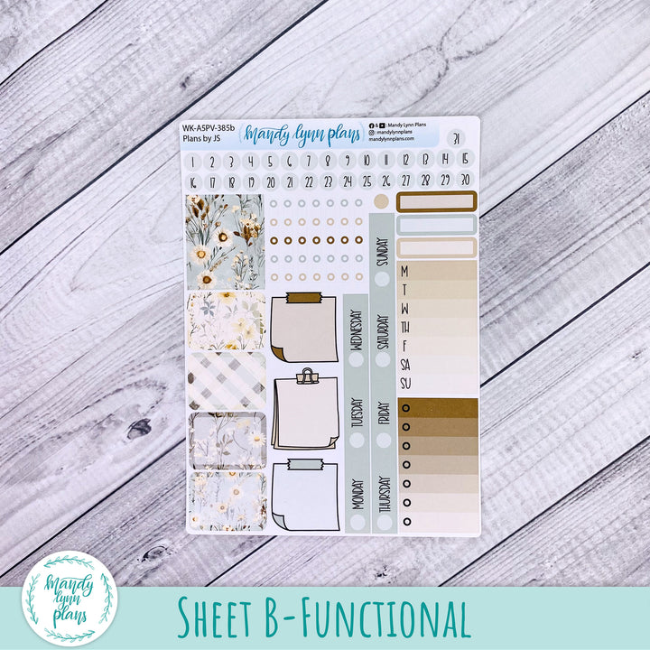 Weekly Kit || A5, B6, A6 Plans by Just Scribble || Rustic Grace || 385